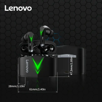 Original Lenovo LP6 Wireless Earphones Kopfhörer mit eingebautem Mikrofon Lautstärkeregelung für Gaming